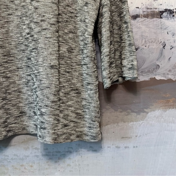 J JILL Pure Jill Gray Flecked 100% Cotton Knit Pullover Sweater Sz XL 3/4 Sleeve - Picture 4 of 13